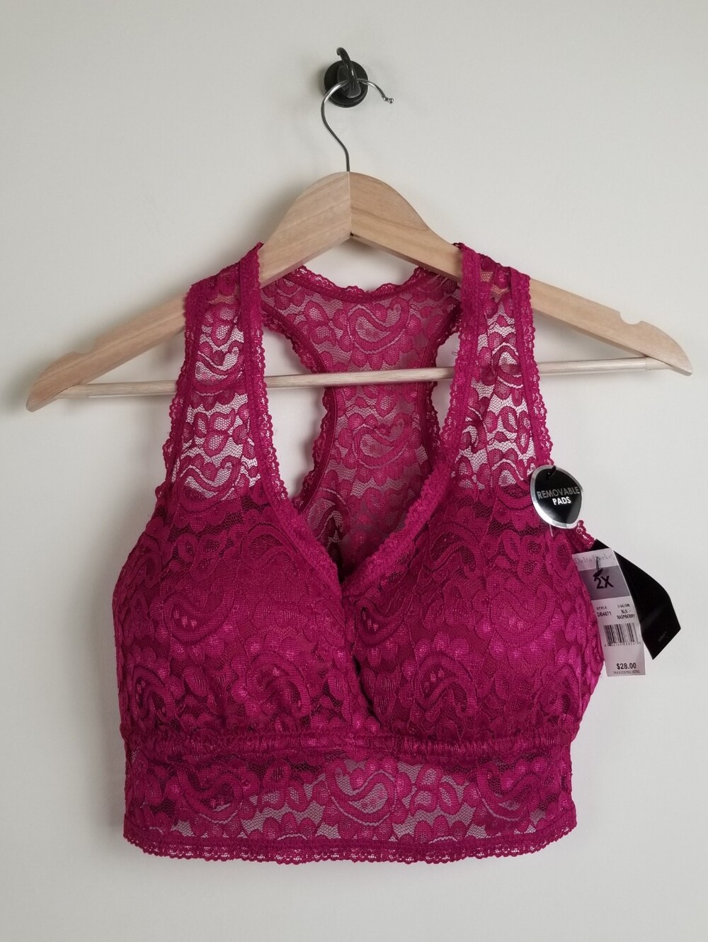 Delta Burke Lace Bralette Size 2X NWT